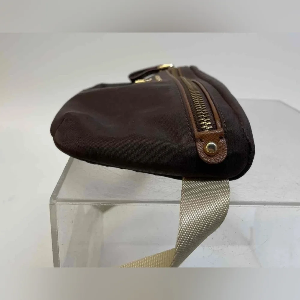 Michael Kors MK Designer Nylon Brown Belt Fanny Bag Pack Brown Tan - Picture 6 of 10